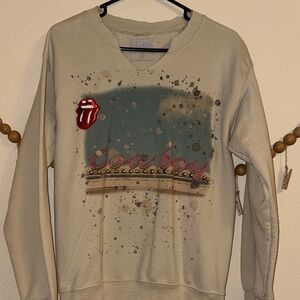 Beige Graphic Men's Sweater